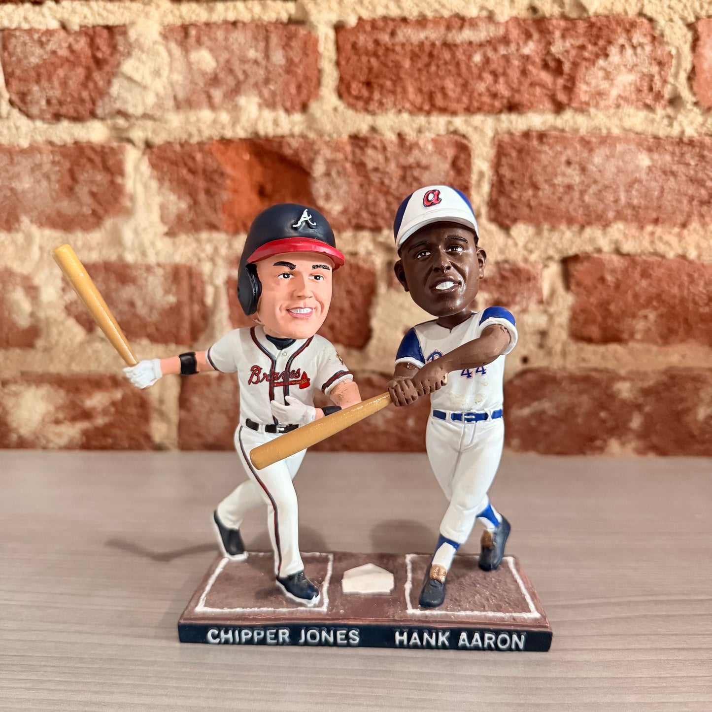Chipper Jones & Hank Aaron Atlanta Braves A-List Goats Bobblehead