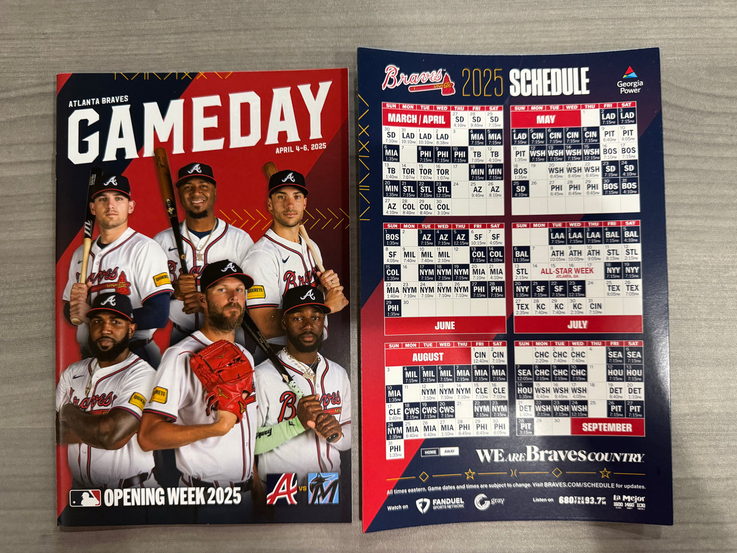2025 Magnetic Schedule & Opening Day Program