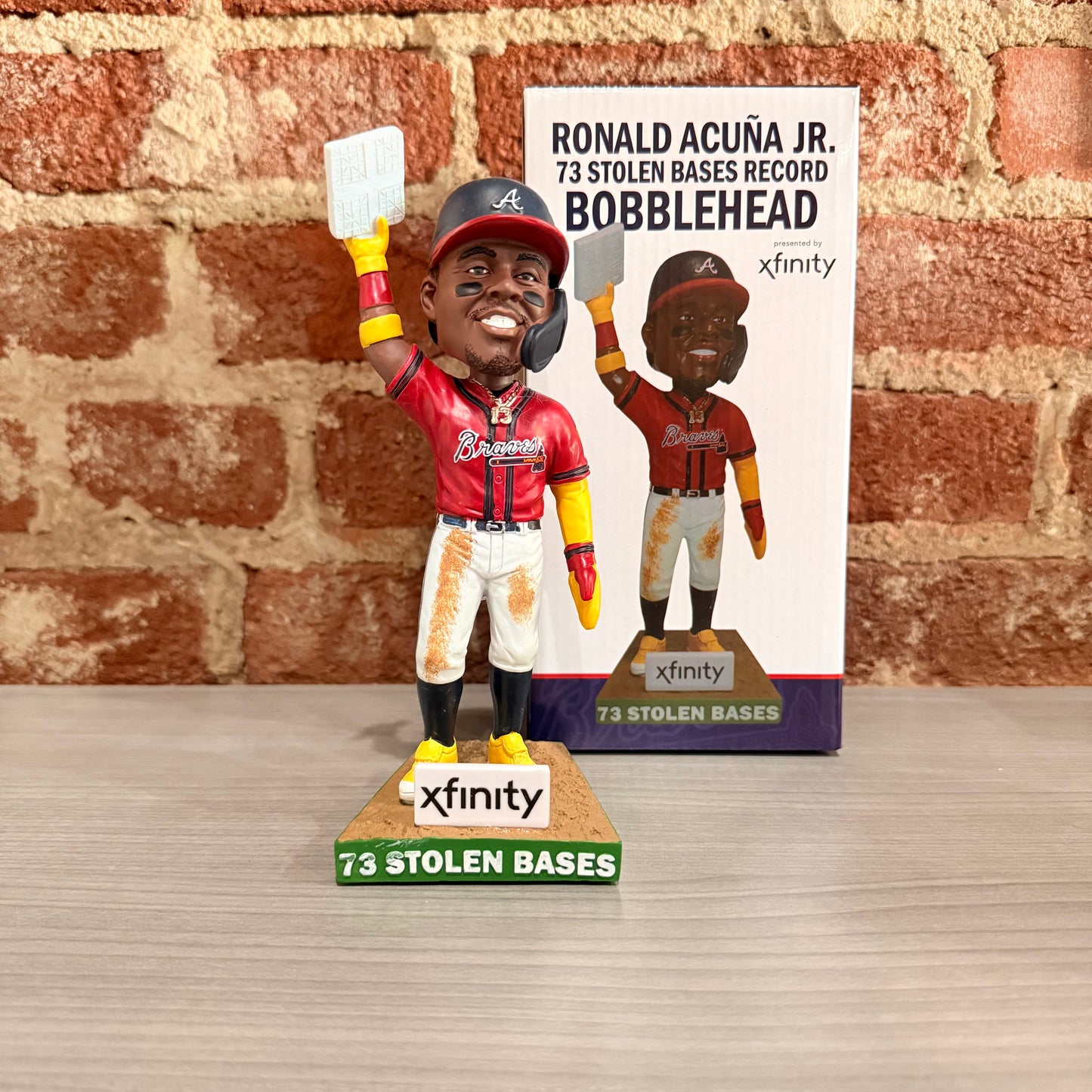 Ronald Acuña Jr. 73 Stolen Bases Record Bobblehead Giveaway 4/24/24