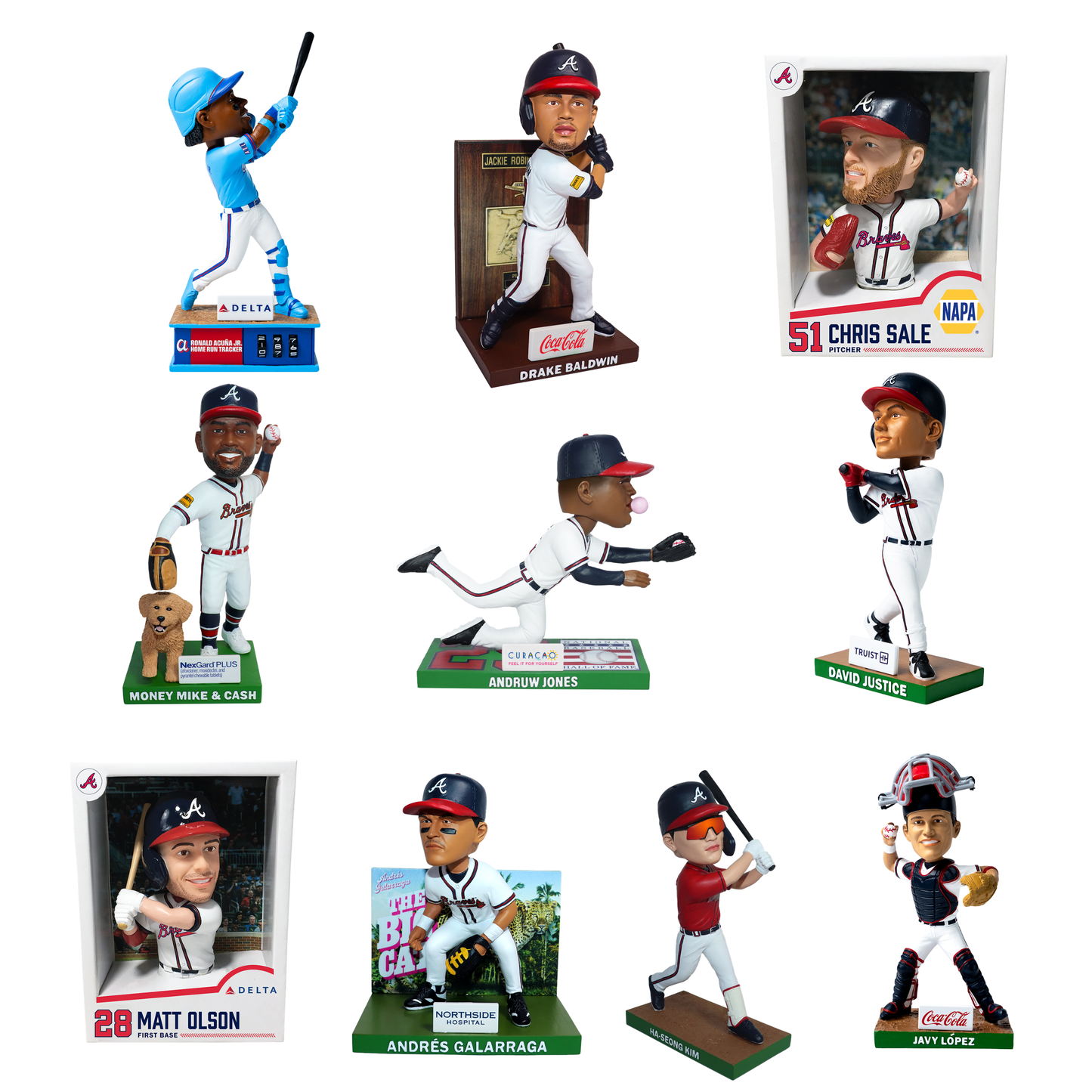 2026 Atlanta Braves Bobblehead Set