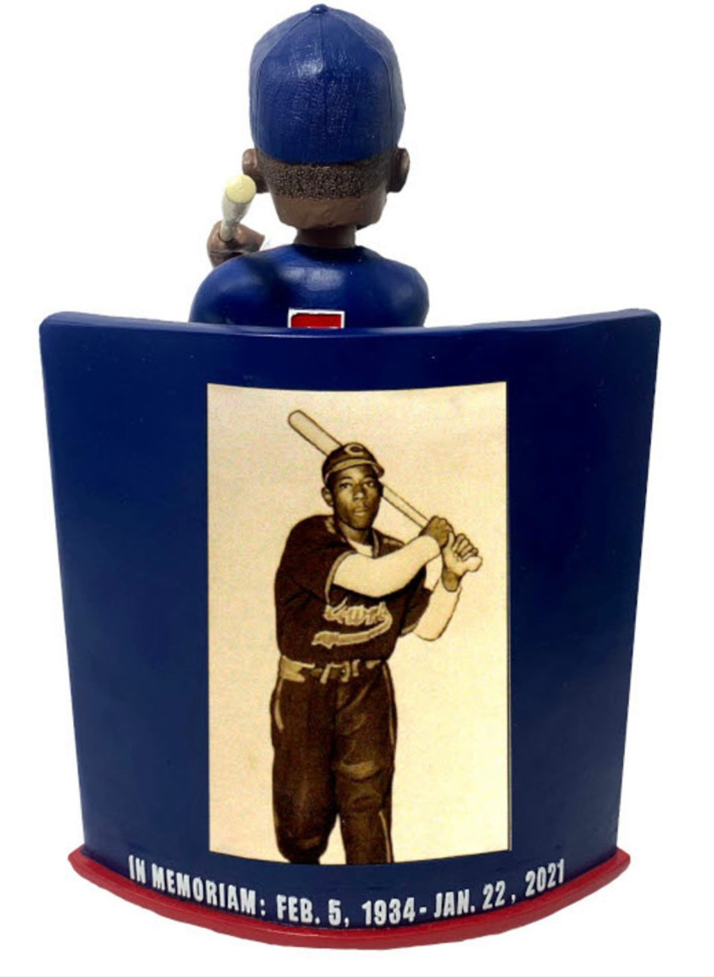 Hank Aaron Indianapolis Clowns Negro League 9" Memoriam Bobblehead Ltd Ed of 755