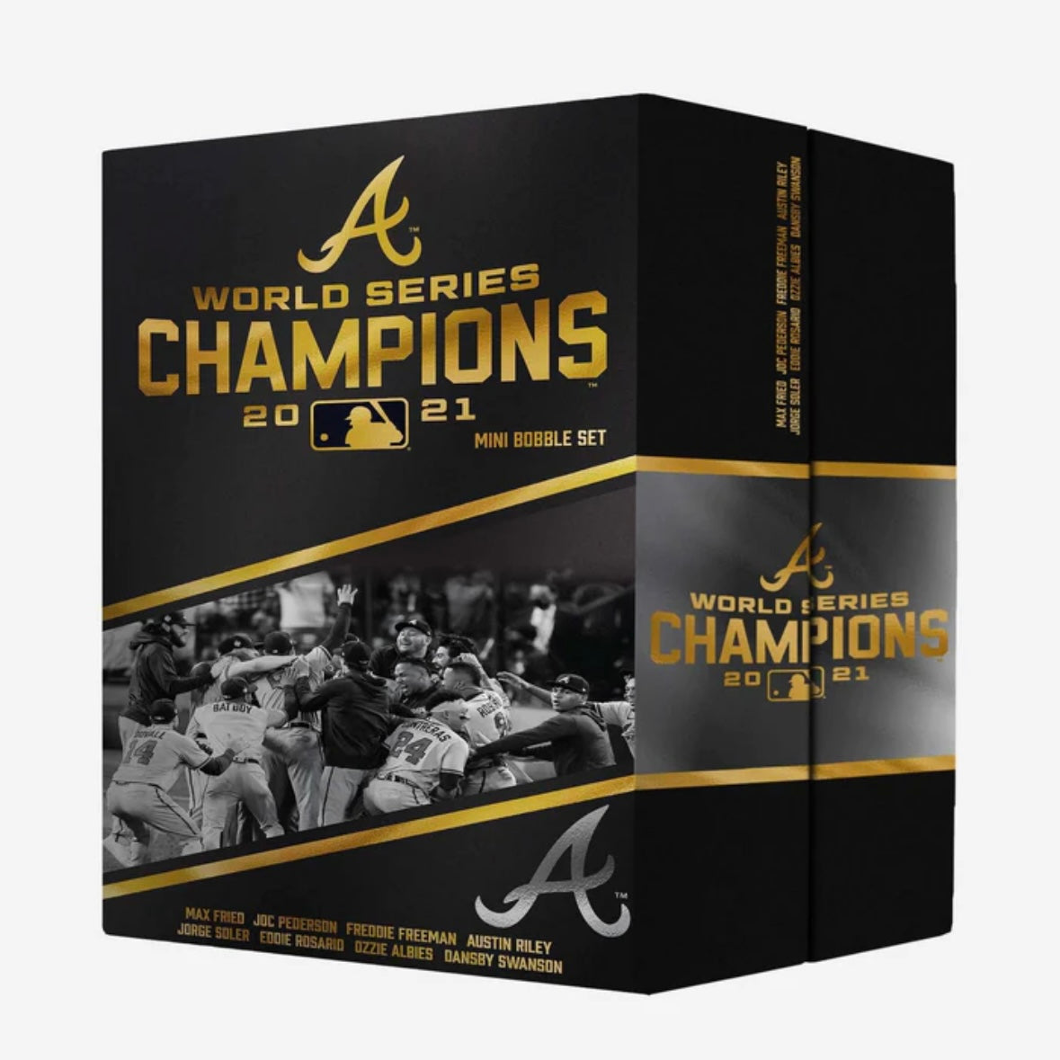Atlanta Braves 2021 World Series Champions Commemorative Mini Bobblehead Boxed Set