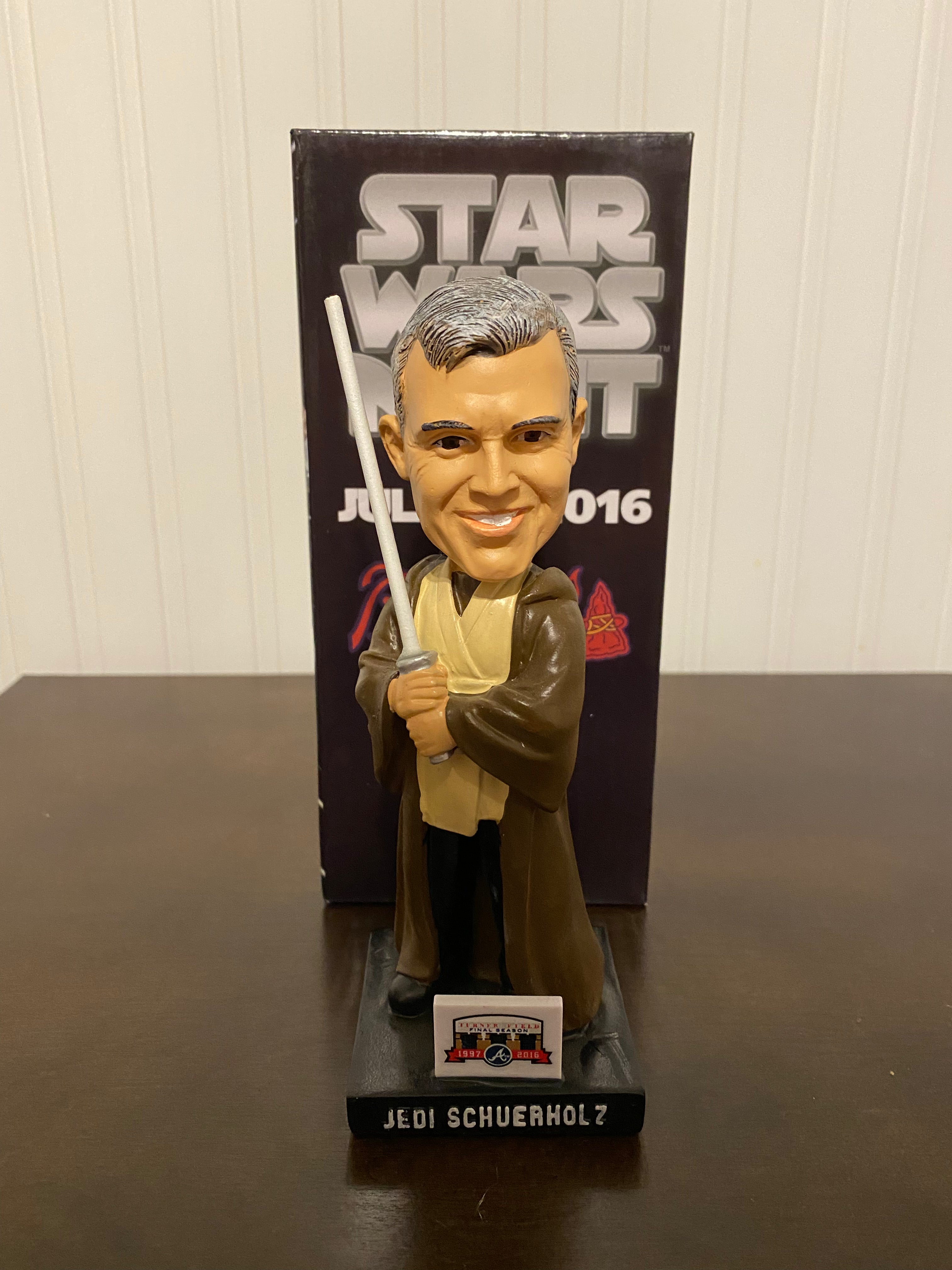 Jedi Schuerholz Atlanta Braves Star Wars Night Bobblehead Atlanta Bobbles