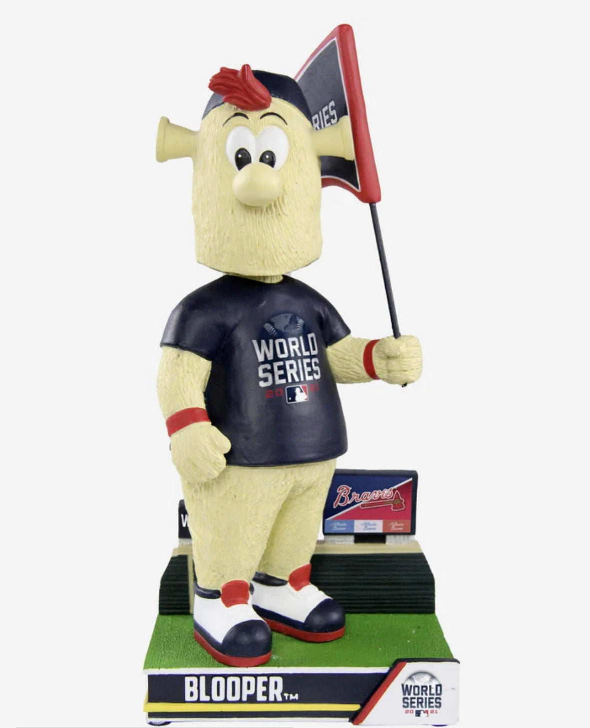 Blooper Atlanta Braves 2021 World Series Pennant Mascot Bobblehead