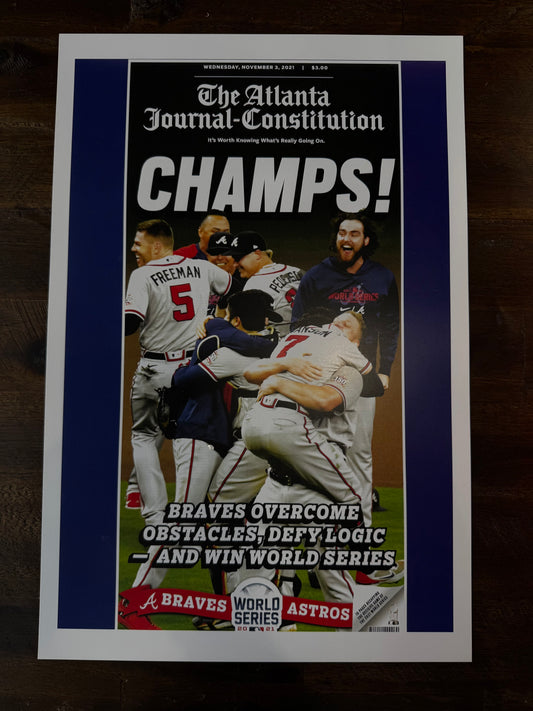 AJC World Series Champions Poster (12”x18”)