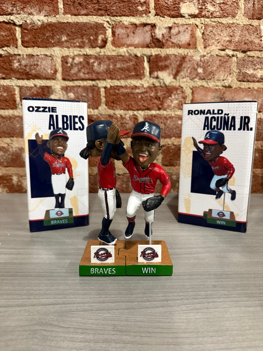 Ronald Acuna & Ozzie Albies Danville Braves Win Bobblehead Set