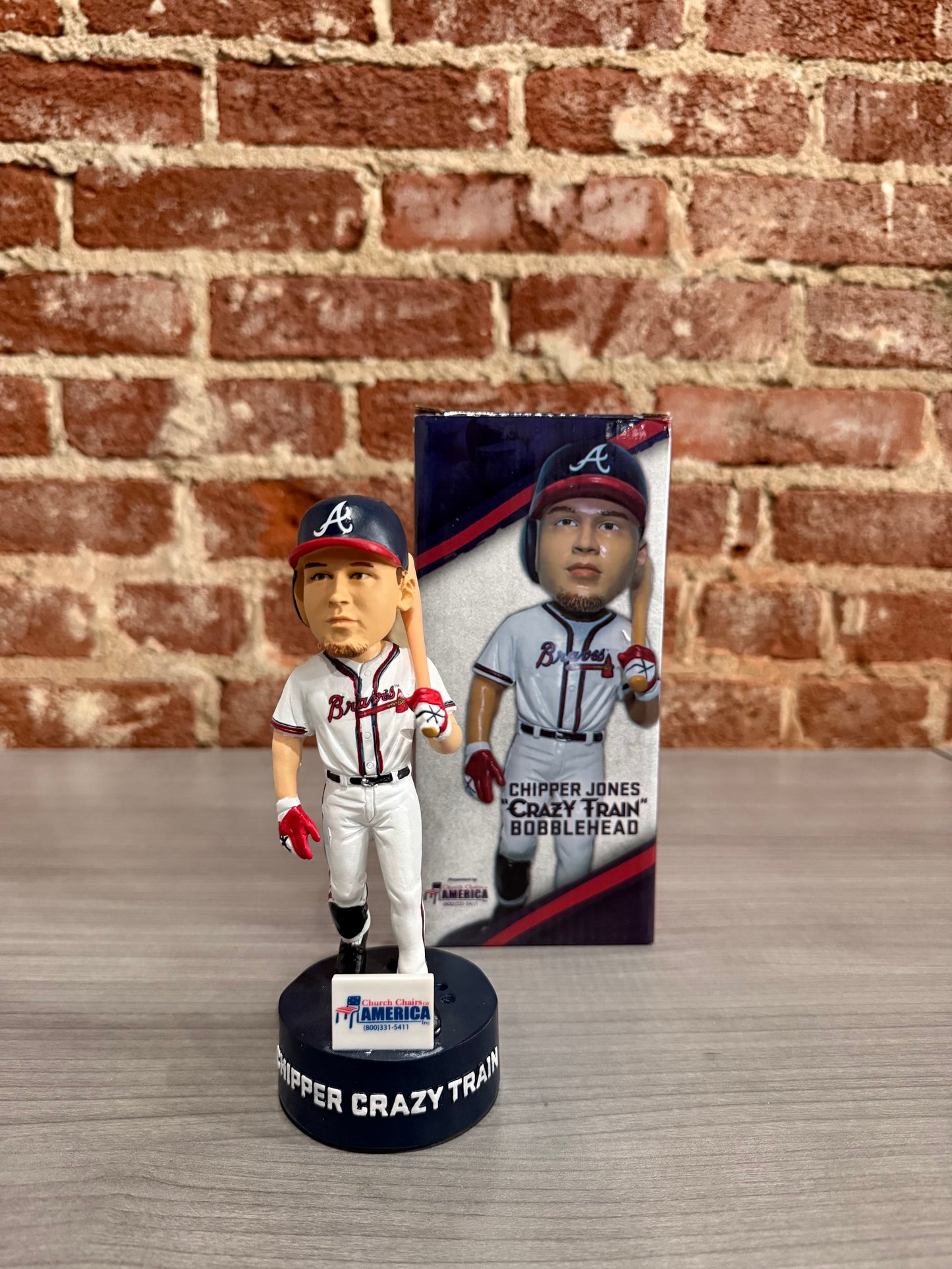 Chipper Jones ‘Crazy Tain’ Bobblehead Church Chairs of America