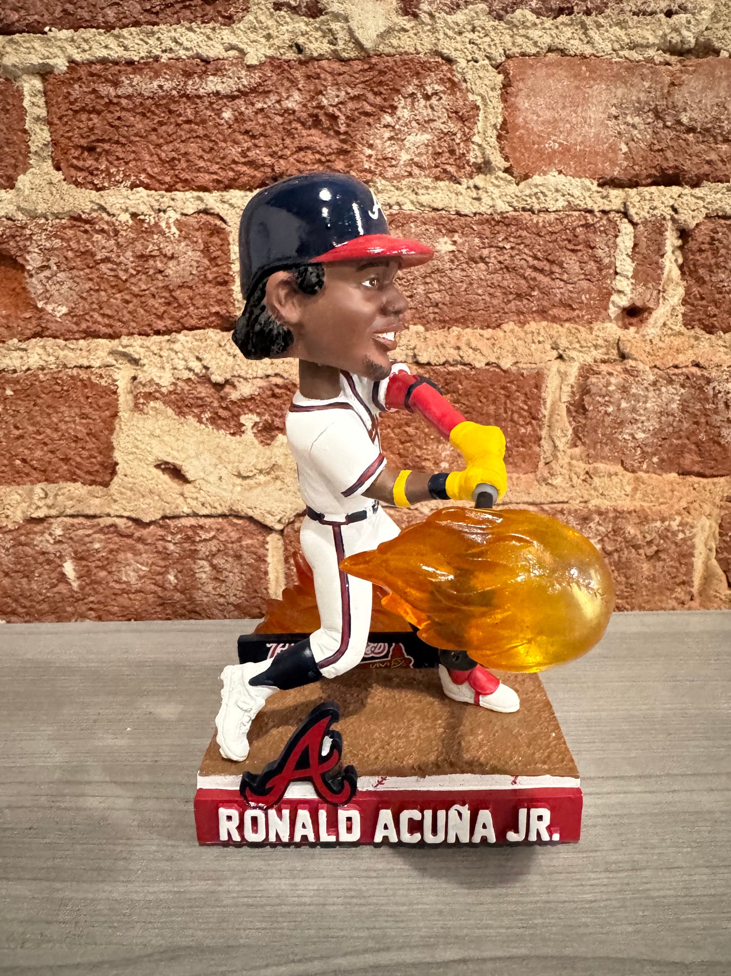 Ronald Acuna Jr Atlanta Braves On Fire Bobblehead #/221