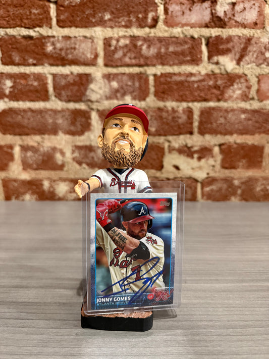 Jonny Gomes Custom Atlanta Braves Bobblehead and Signed Card