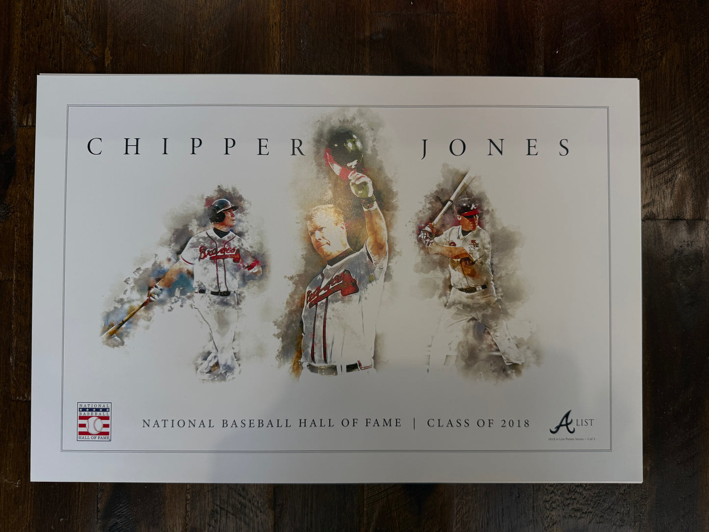 Chipper Jones 2018 A-List Poster (12”x18”)