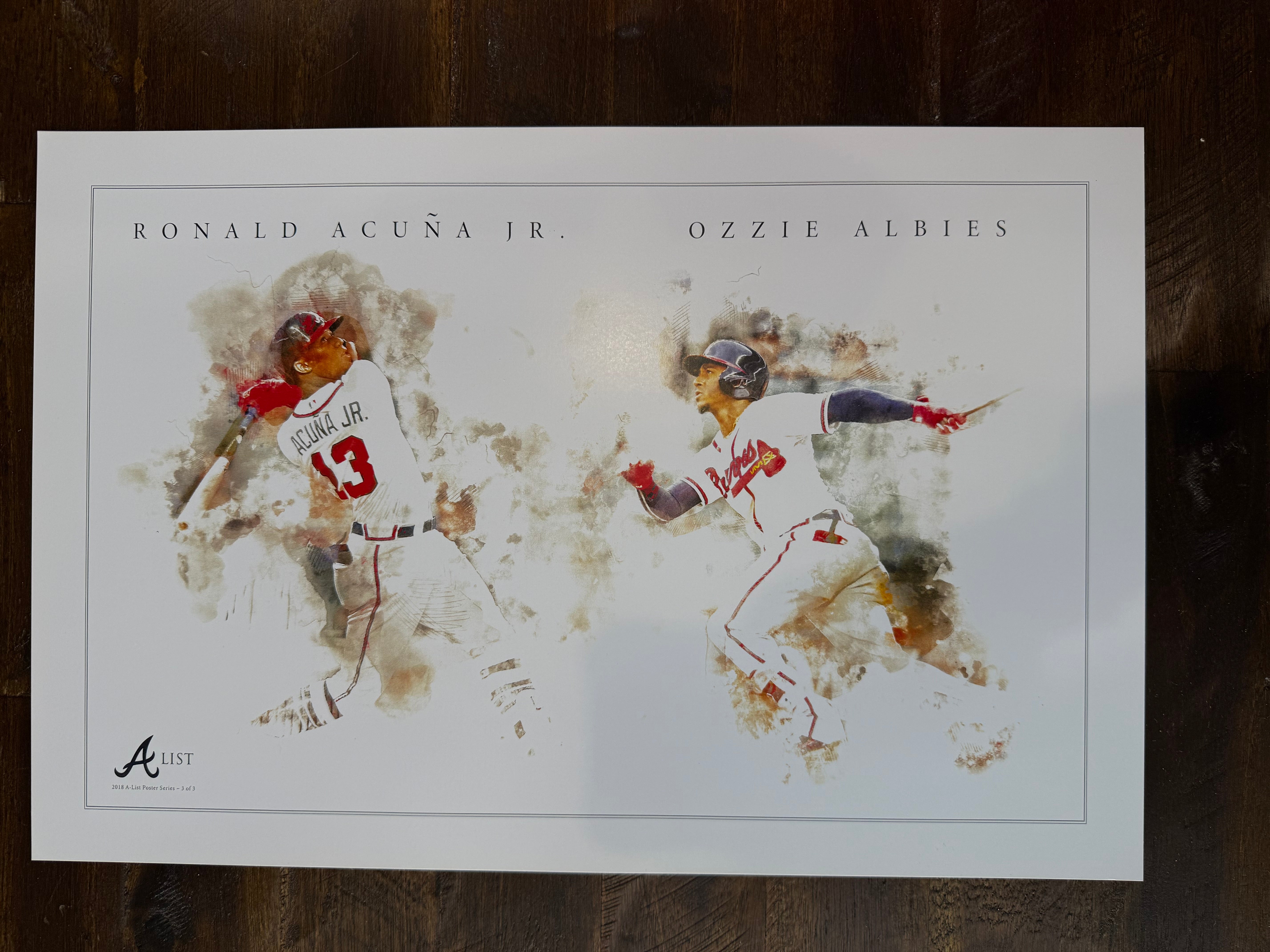 Acunia Poster Ronald Acuña Jr. & Ozzie Albies 2018 A-List Poster – Atlanta Bobbles