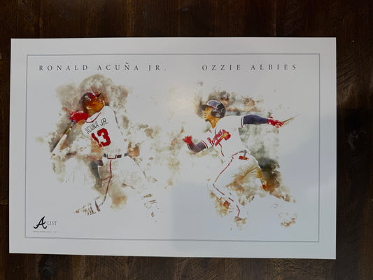 Ronald Acuña Jr. & Ozzie Albies 2018 A-List Poster