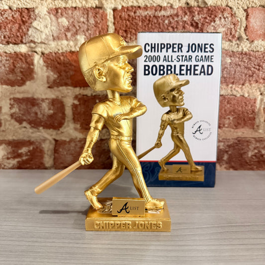 Chipper Jones Gold A-List Bobblehead 2025