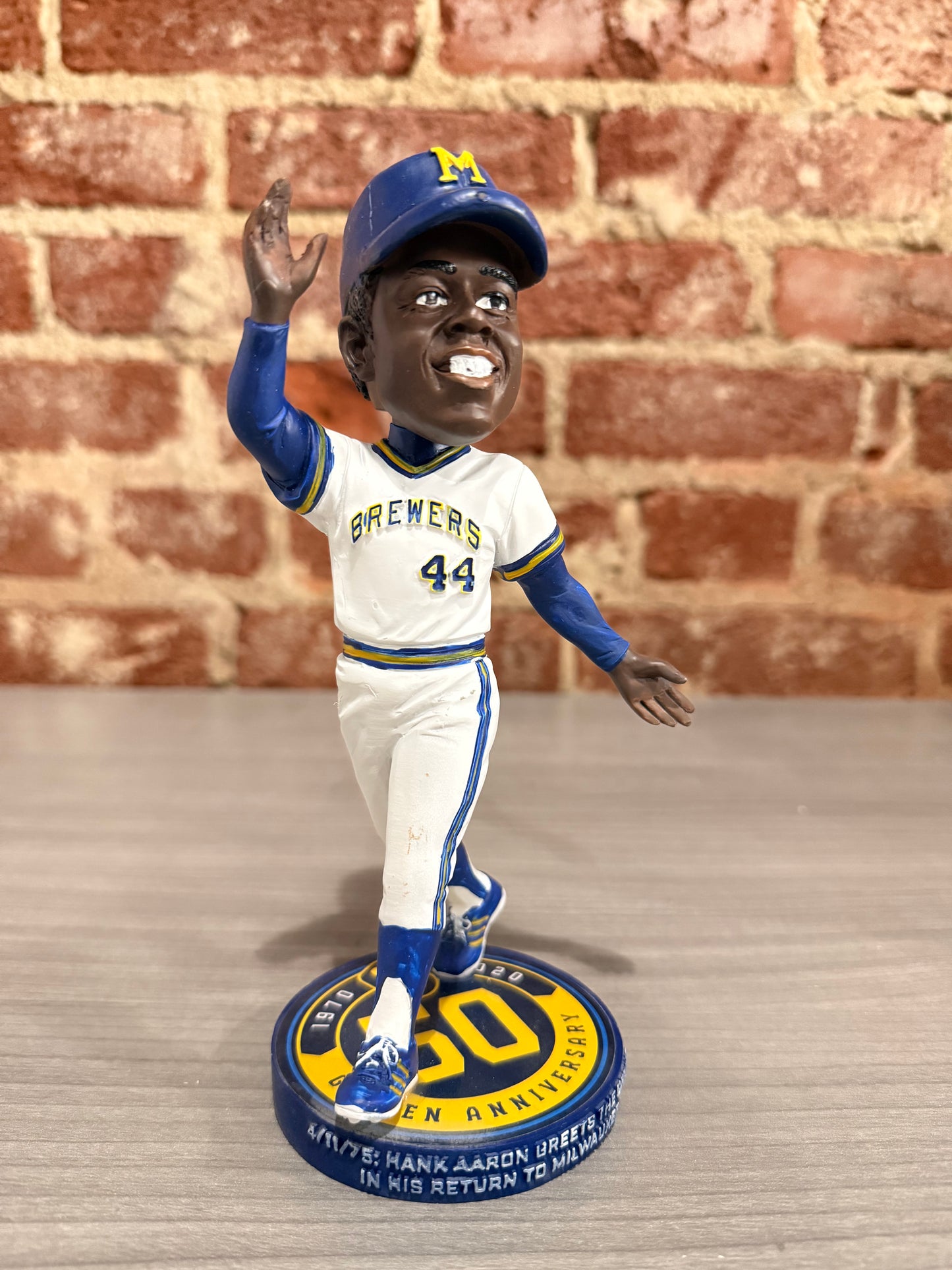 Hank Aaron Milwaukee Brewers 50th Anniversary Bobblehead