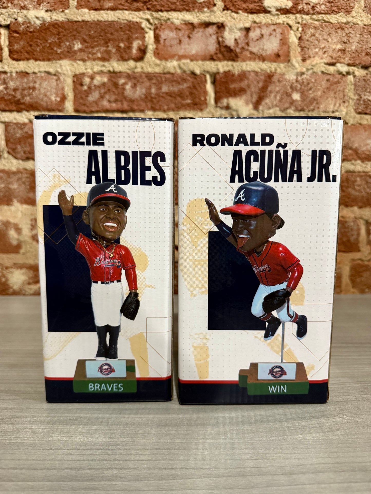 Ronald Acuna & Ozzie Albies Danville Braves Win Bobblehead Set