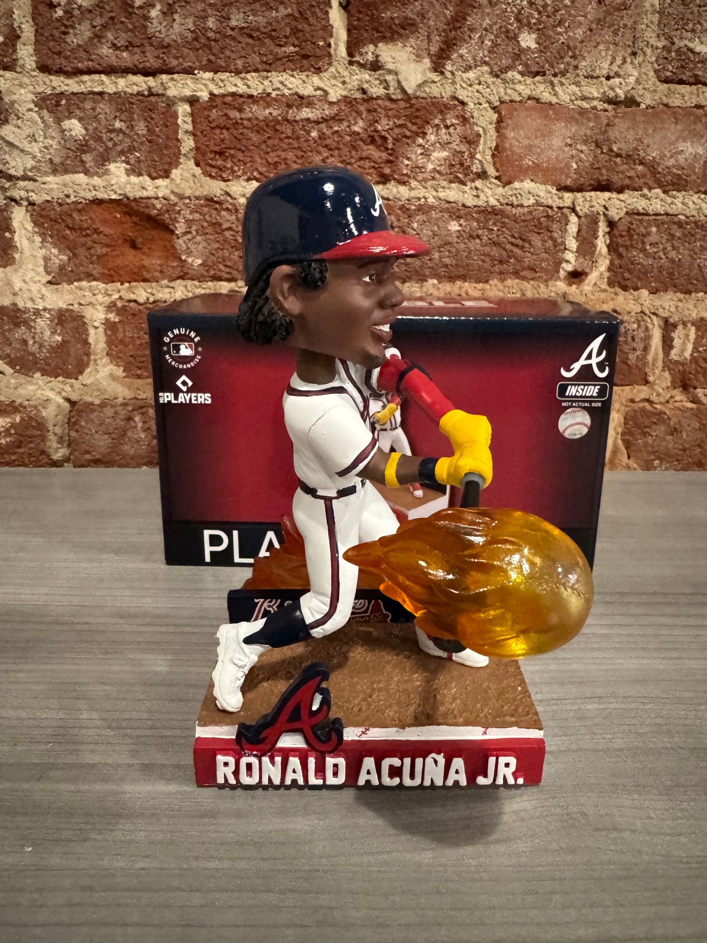 Ronald Acuna Jr Atlanta Braves On Fire Bobblehead #/221