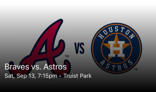 Braves vs. Astros 9/13/25