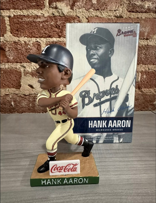 Hank Aaron Milwaukee Braves Throwback Bobblehead