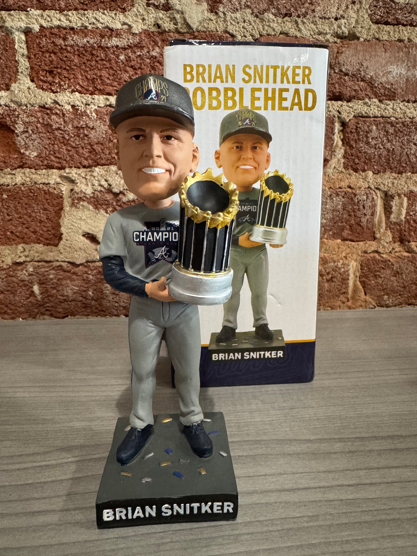 Brian Snitker World Series Trophy Bobblehead- See Pictures