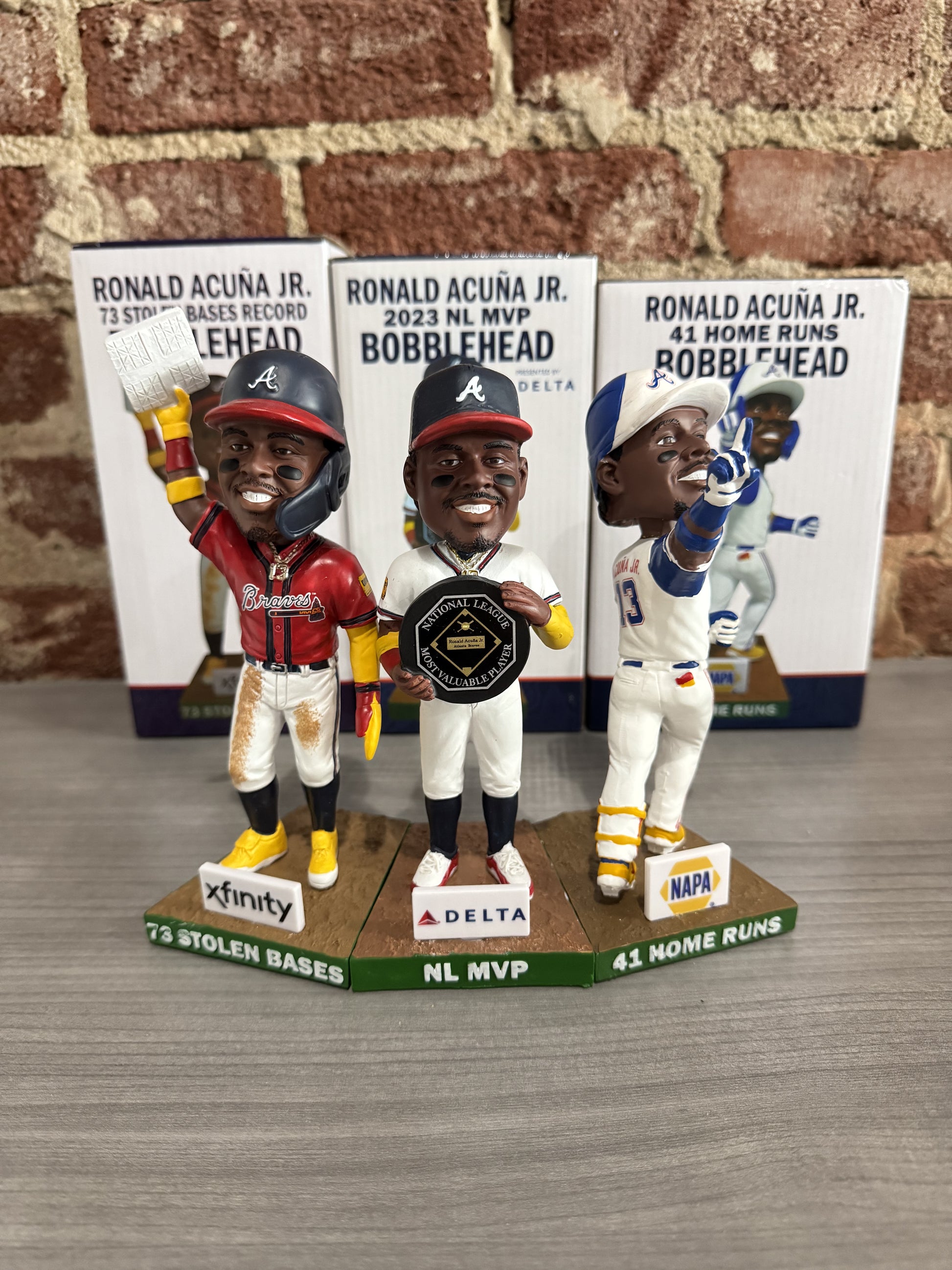 Bobble Set Atlanta Braves Ronald Acuña Jr. Bobblehead Set – Atlanta Bobbles