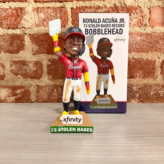 Ronald Acuña Jr. 73 Stolen Bases Record Bobblehead Giveaway 4/24/24