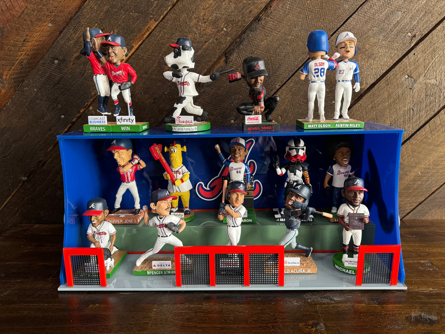 24” Custom Acrylic Bobblehead Dugout Display