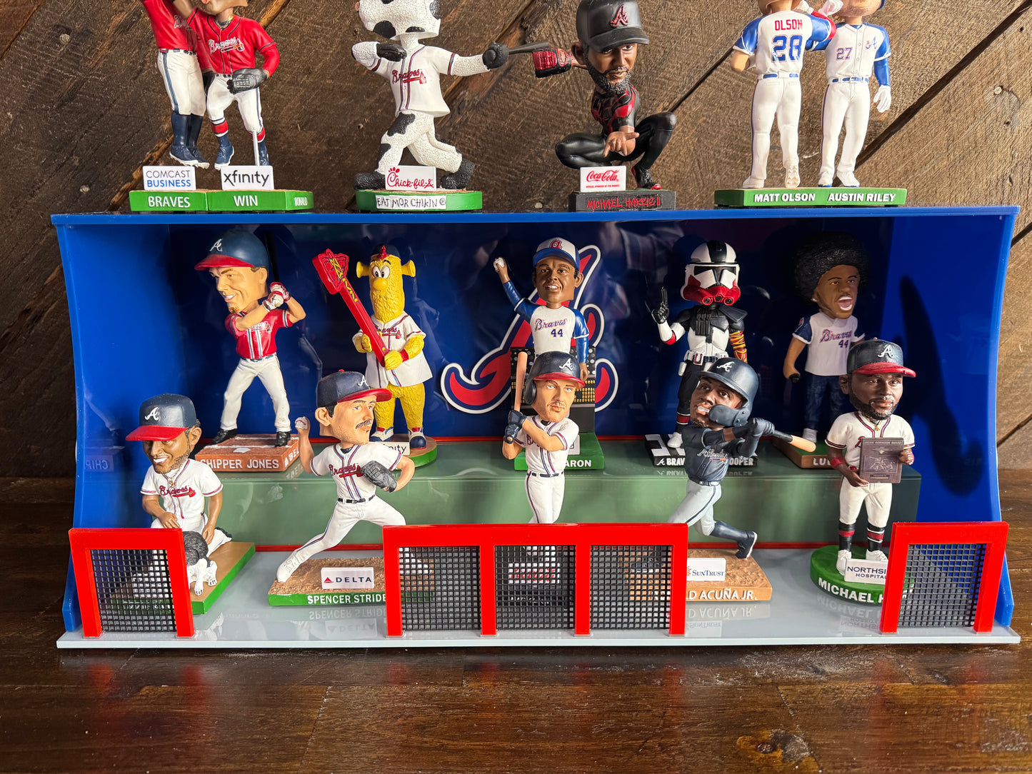 24” Custom Acrylic Bobblehead Dugout Display