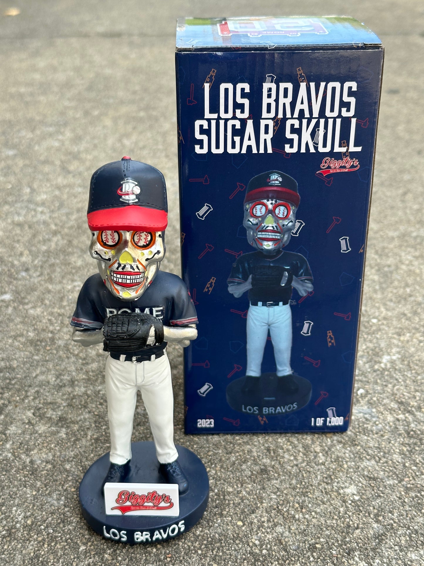 ATLANTA BRAVES Dia de Los Bravos Sugar Skull Day of The Dead MLB  Bobblehead