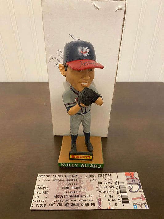 Kolby Allard SIGNED Rome Braves Bobblehead