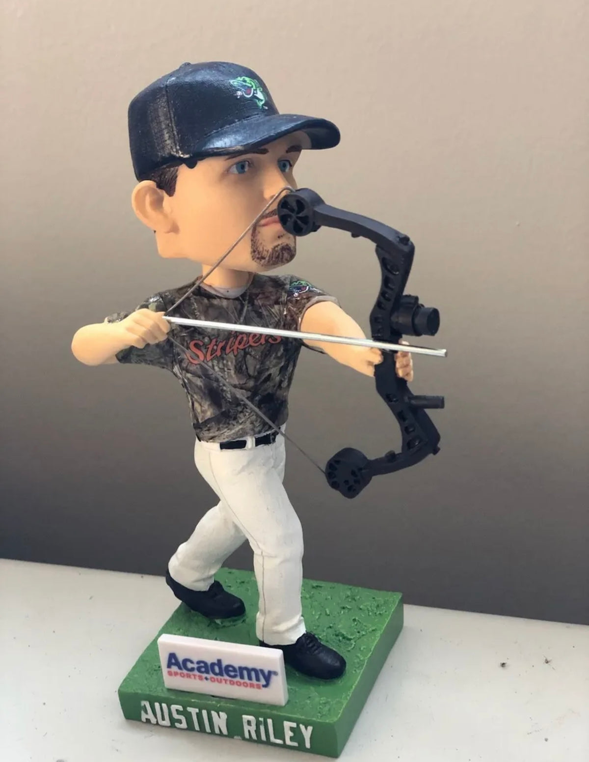 Austin Riley Hunter Austin Riley Bow Hunter Bobblehead Gwinnett Stripers SGA – Atlanta Bobbles